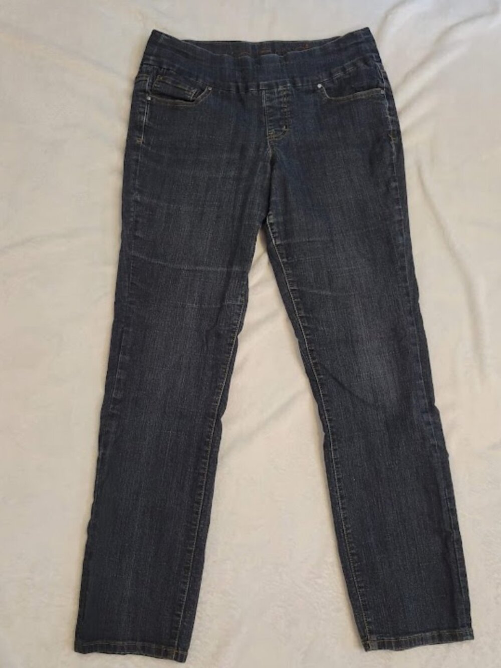 Jag Jeans Pull On Slim Straight Stretch Jeans Dark Wash Size 12